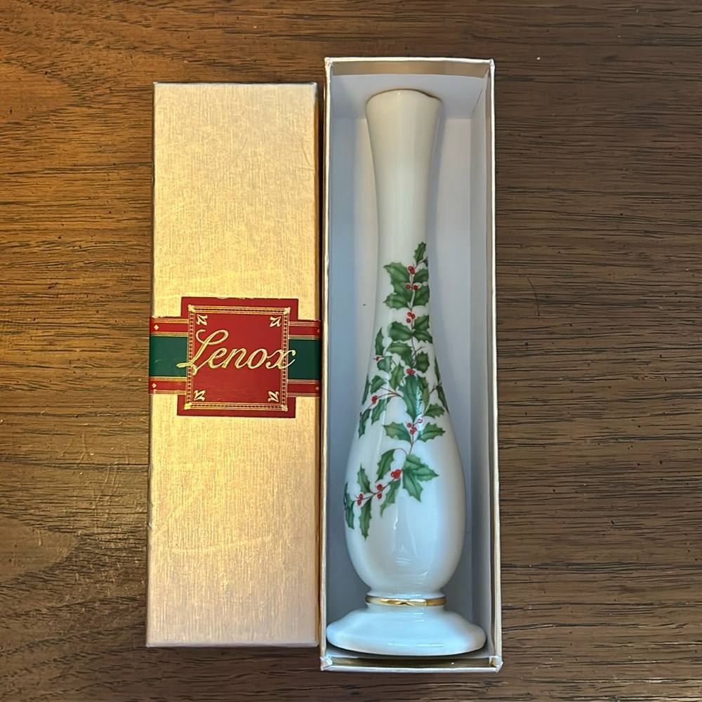 Lenox China Holiday Bud Vase